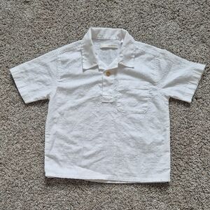Zara 2t 100% Cotton White Shirt